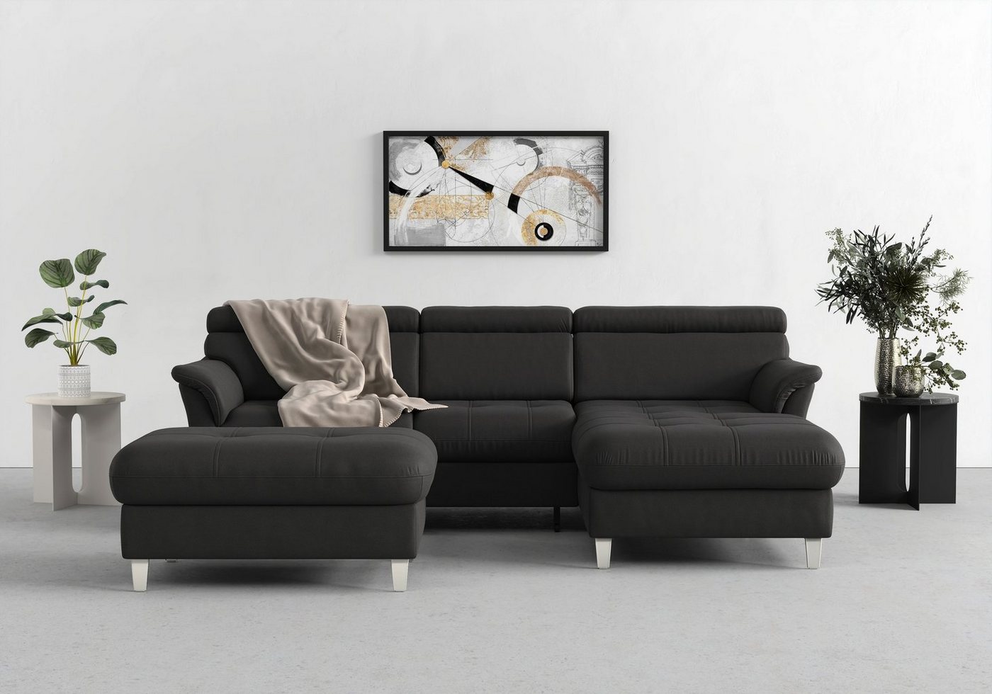 sit&more Ecksofa Marano L-Form, inklusive Kopfteilverstellung, wahlweise mit Bettfunktion, Bettkasten von sit&more