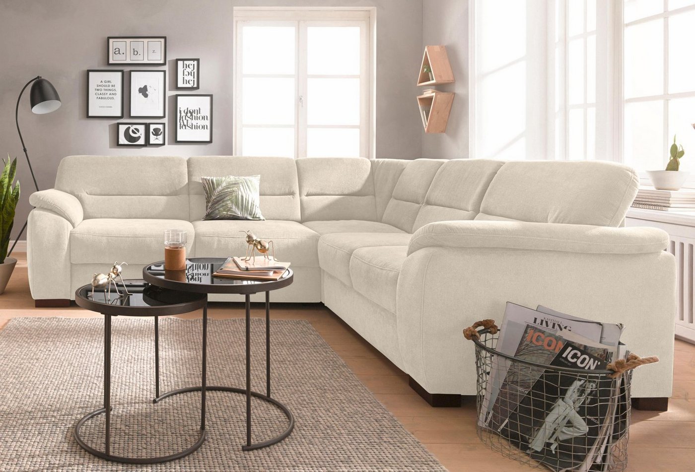 sit&more Ecksofa Montego L-Form, wahlweise mit Bettfunktion und Schubkasten von sit&more