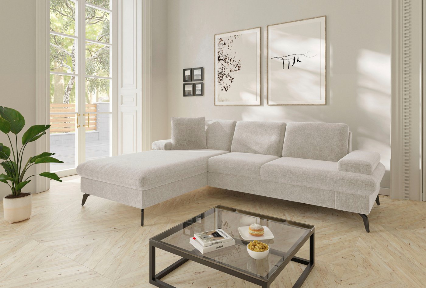 sit&more Ecksofa Morris Jubi L-Form, B: 247 cm, mit Armteilfunktion & 1 Zierkissen, optional Bettfunktion sit&more Ecksofa Morris Jubi L-Form, B: 247 cm, mit Armteilfunktion & 1 Zierkissen, optional Bettfunktion von sit&more