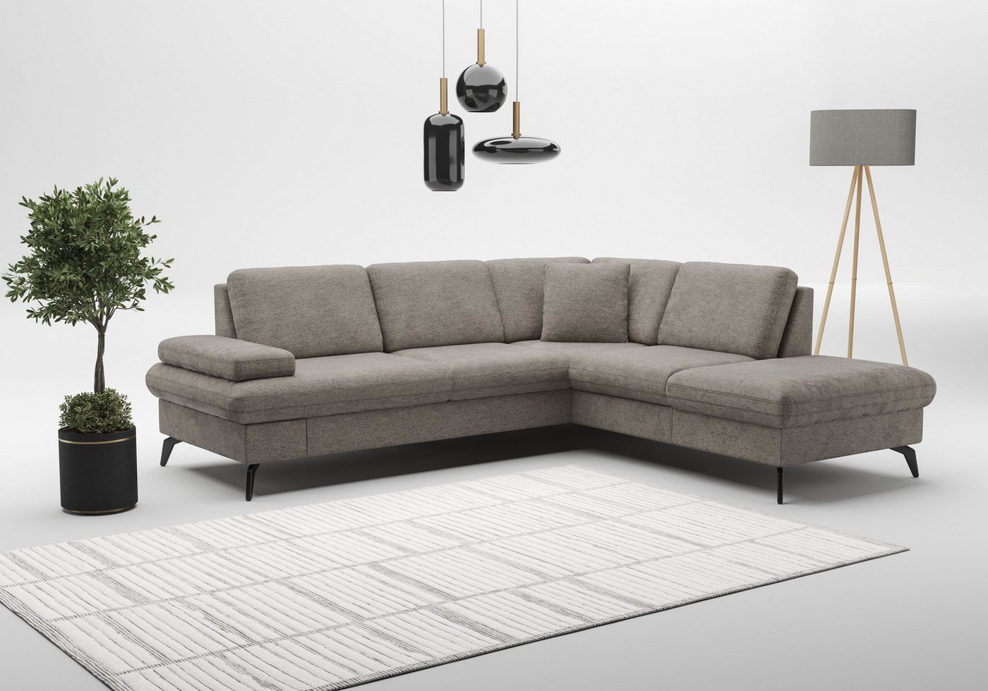sit&more Ecksofa Morris Jubi L-Form, inkl. Armteilfunktion und 1 Zierkissen, wahlweise mit Bettfunktion von sit&more