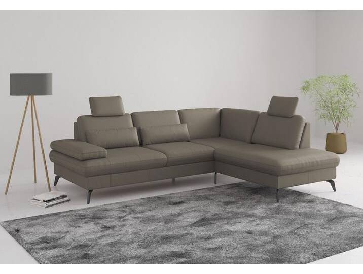 sit&more Ecksofa Morris L-Form, inkl. Sitztiefenverstellung, Bettfunktion & Bettkasten, grau, mit Armteilfunktion-mit Bettfunktion-mit Bettkasten von sit&more