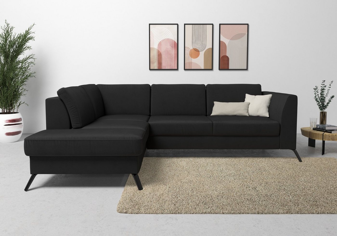 sit&more Ecksofa Olsen, inklusive Sitztiefenverstellung, wahlweise mit Bettfunktion, 15cm hoch von sit&more