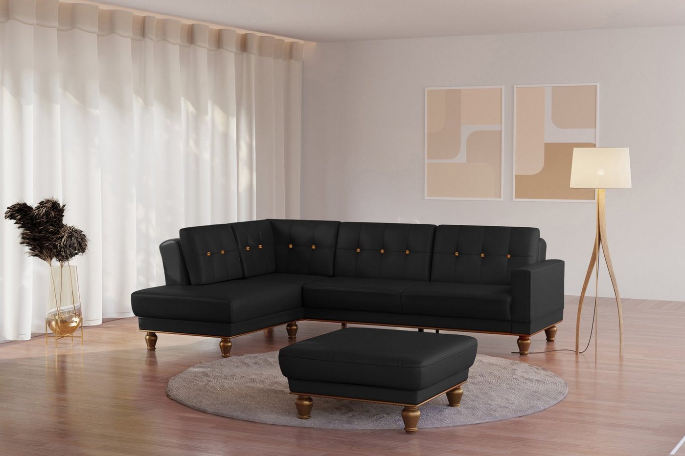 sit&more Ecksofa Orient 5 V, mit Strass-Stein, wahlweise mit Bettfunktion und Bettkasten von sit&more
