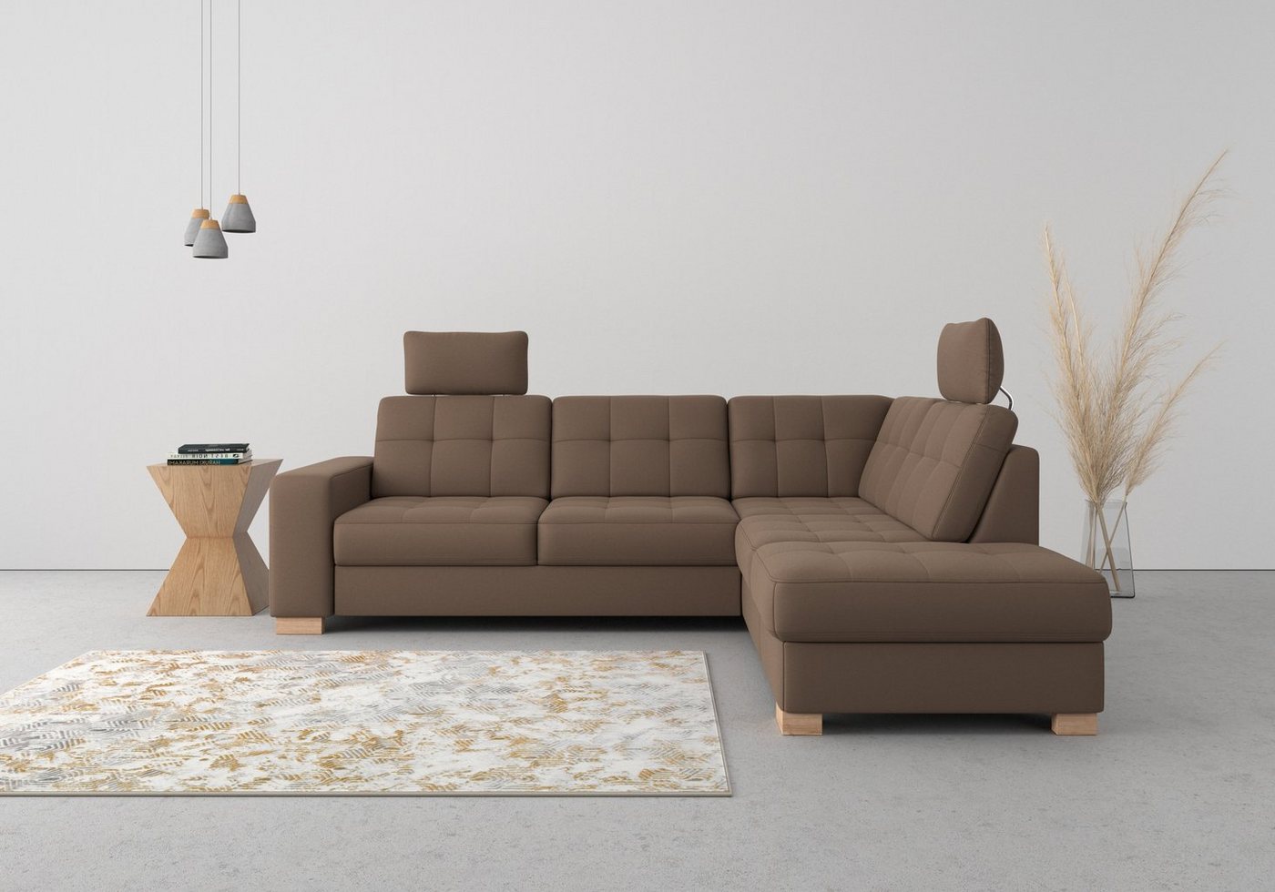 sit&more Ecksofa Quincy L-Form, wahlweise mit Bettfunktion und Bettkasten von sit&more