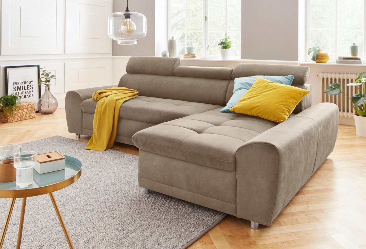 sit&more Ecksofa Riva L-Form, inklusive Kopteilverstellung, wahlweise mit Bettfunktion sit&more Ecksofa Riva L-Form, inklusive Kopteilverstellung, wahlweise mit Bettfunktion von sit&more