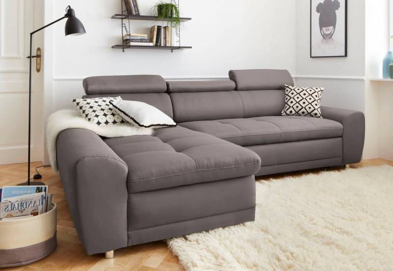 sit&more Ecksofa Riva L-Form, inklusive Kopteilverstellung, wahlweise mit Bettfunktion von sit&more