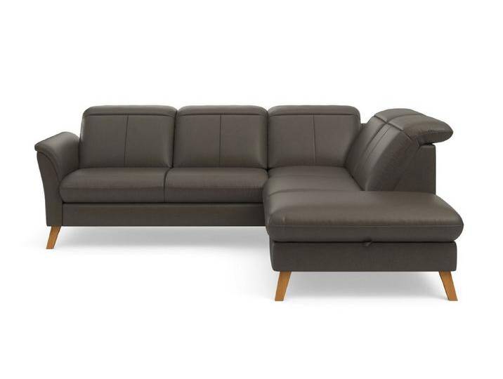 sit&more Ecksofa Romero L-Form, Bettfunktion, Bettkasten, grau, mit Bettfunktion-mit Federkern-mit Kopfteilverstellung-mit Stauraum-ohne TV-motorisch von sit&more
