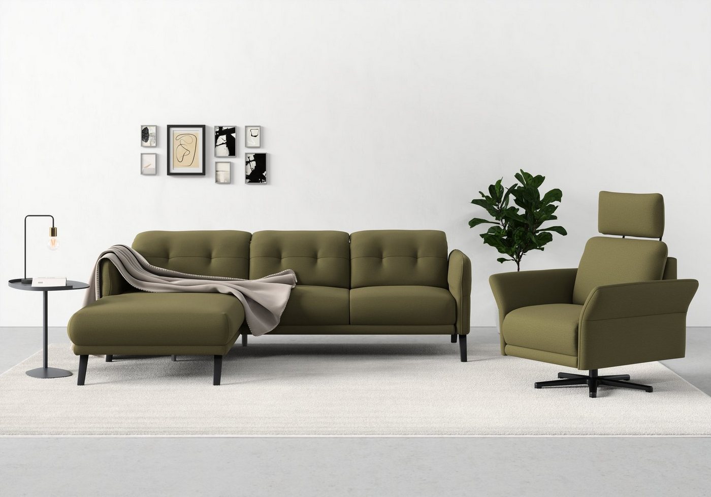 sit&more Ecksofa Scandia, Wahlweise mit Kopfteilverstellung und Armteilfunktion von sit&more