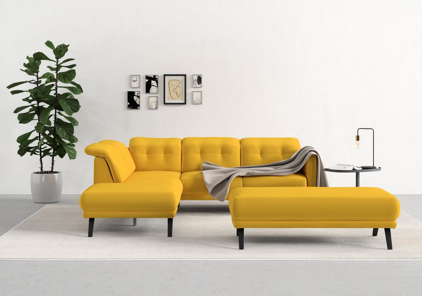 sit&more Ecksofa Scandia L-Form, Wahlweise mit Kopfteilverstellung und Armteilfunktion von sit&more