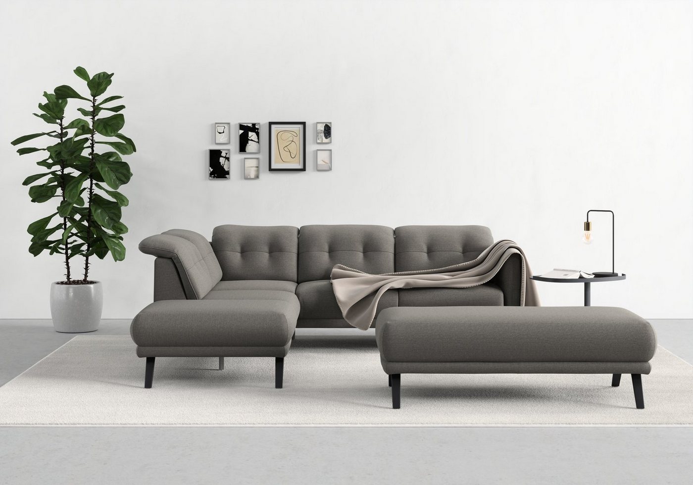 sit&more Ecksofa Scandia, Wahlweise mit Kopfteilverstellung und Armteilfunktion von sit&more