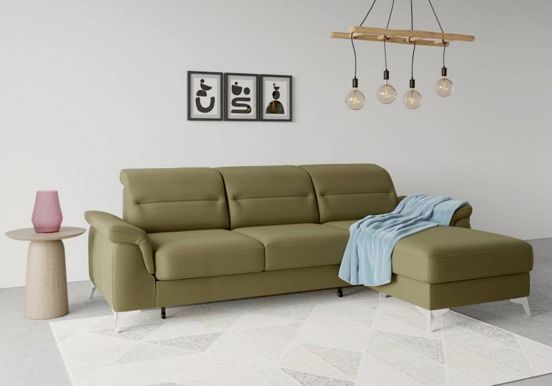 sit&more Ecksofa Sinatra L-Form, mit Recamiere, optinal mit Kopfteilverstellung und Armteilfunktion von sit&more