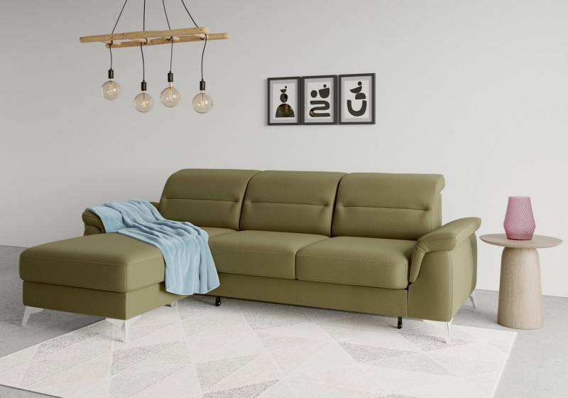 sit&more Ecksofa Sinatra L-Form, mit Recamiere, optinal mit Kopfteilverstellung und Armteilfunktion von sit&more