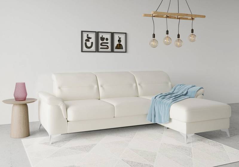 sit&more Ecksofa Sinatra L-Form, mit Recamiere, optinal mit Kopfteilverstellung und Armteilfunktion von sit&more
