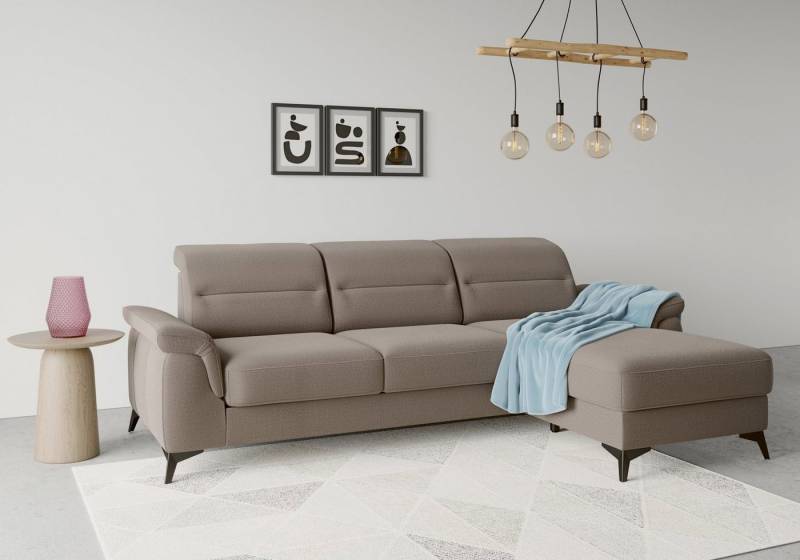 sit&more Ecksofa Sinatra L-Form, mit Recamiere, optional mit Kopfteilverstellung und Armteilfunktion von sit&more
