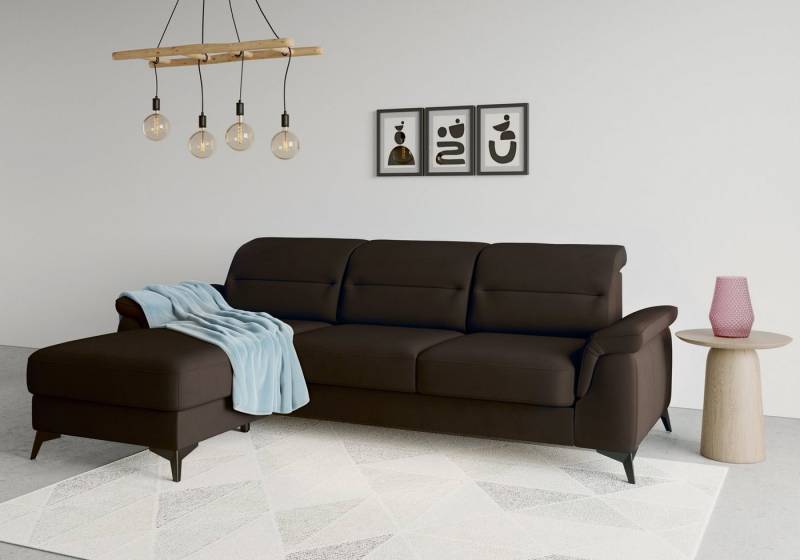 sit&more Ecksofa Sinatra L-Form, mit Recamiere, optional mit Kopfteilverstellung und Armteilfunktion von sit&more