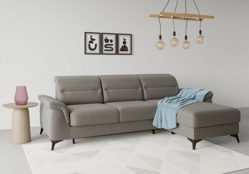 sit&more Ecksofa Sinatra L-Form, mit Recamiere, optional mit Kopfteilverstellung und Armteilfunktion von sit&more