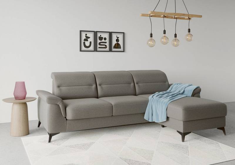 sit&more Ecksofa Sinatra L-Form, mit Recamiere, optional mit Kopfteilverstellung und Armteilfunktion von sit&more