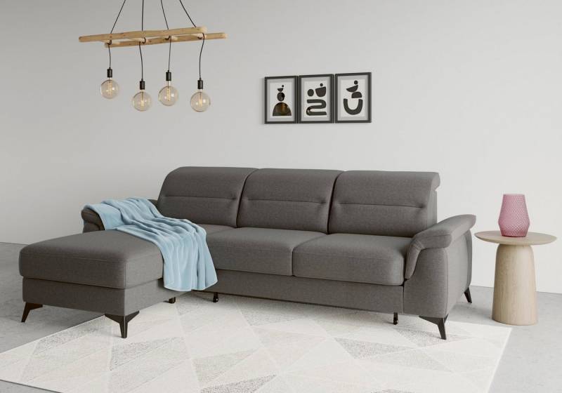 sit&more Ecksofa Sinatra L-Form, mit Recamiere, optional mit Kopfteilverstellung und Armteilfunktion von sit&more