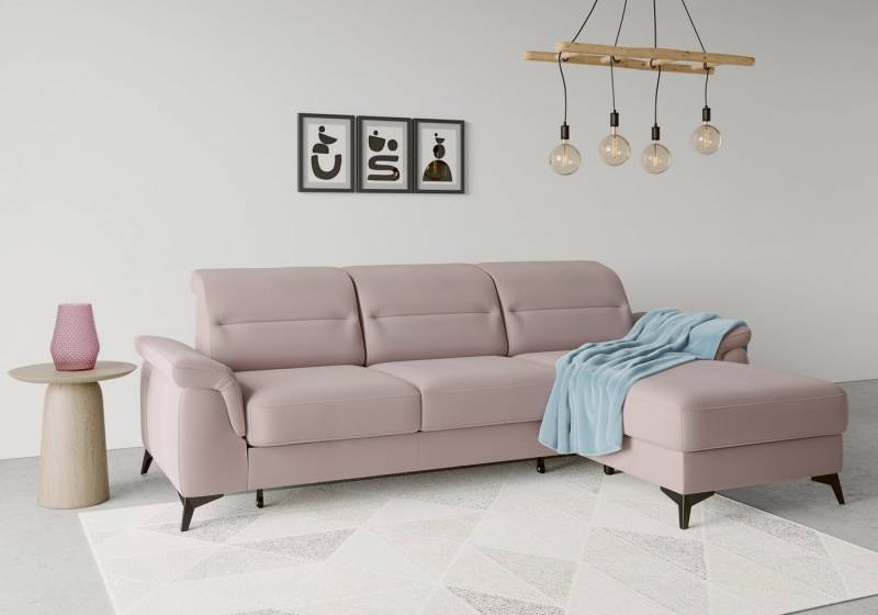 sit&more Ecksofa Sinatra L-Form, mit Recamiere, optional mit Kopfteilverstellung und Armteilfunktion von sit&more