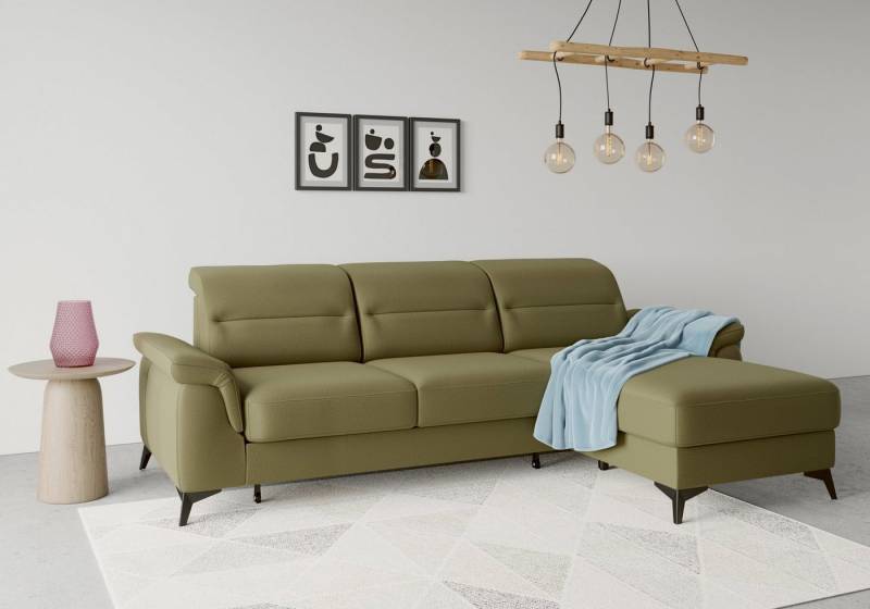 sit&more Ecksofa Sinatra L-Form, mit Recamiere, optional mit Kopfteilverstellung und Armteilfunktion von sit&more