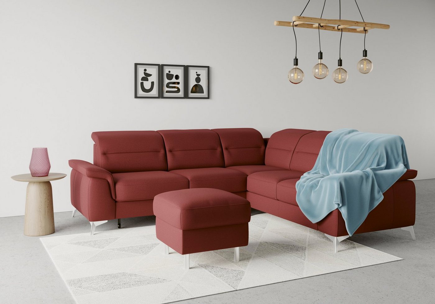 sit&more Ecksofa Sinatra, optional mit Kopfteilverstellung und Armteilfunktion von sit&more