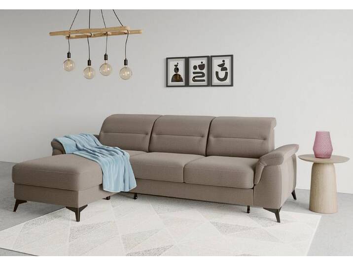 sit&more Ecksofa Sinatra L-Form, mit Recamiere, braun, Mit Armteilfunktion-Mit Bettfunktion-Mit Bettkasten-Mit Kopfteilverstellung, taupe sit&more Ecksofa Sinatra L-Form, mit Recamiere, braun, Mit Armteilfunktion-Mit Bettfunktion-Mit Bettkasten-Mit Kopfteilverstellung, taupe von sit&more