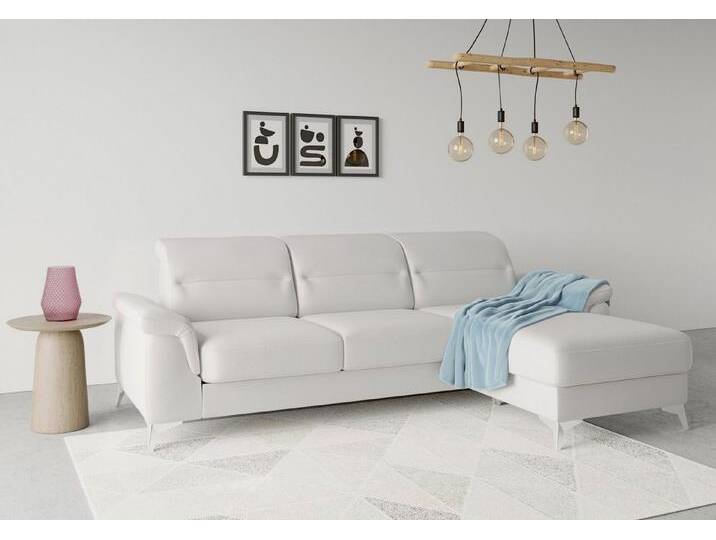 sit&more Ecksofa Sinatra L-Form, mit Recamiere, optinal mit Kopfteilverstellung und Armteilfunktion, silberfarben sit&more Ecksofa Sinatra L-Form, mit Recamiere, optinal mit Kopfteilverstellung und Armteilfunktion, silberfarben von sit&more