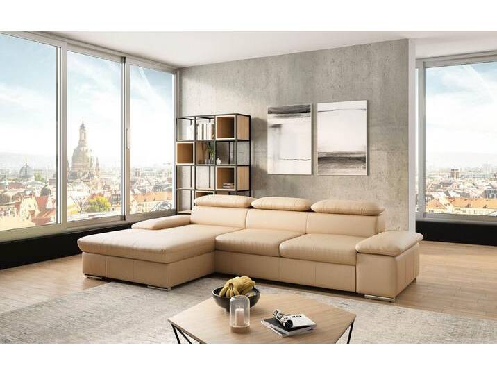 sit&more Ecksofa Valantine L-Form, inkl. Kopf- und Armteilverstellung, braun, mit Bettfunktion, cappuccino von sit&more
