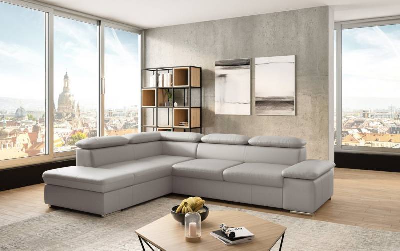 sit&more Ecksofa Valentine, L-Form, Sofa mit Armteil- & Kopfteilverstellung, optional mit Bettfunktion, Ottomane links oder rechts, NaturLEDER® von sit&more