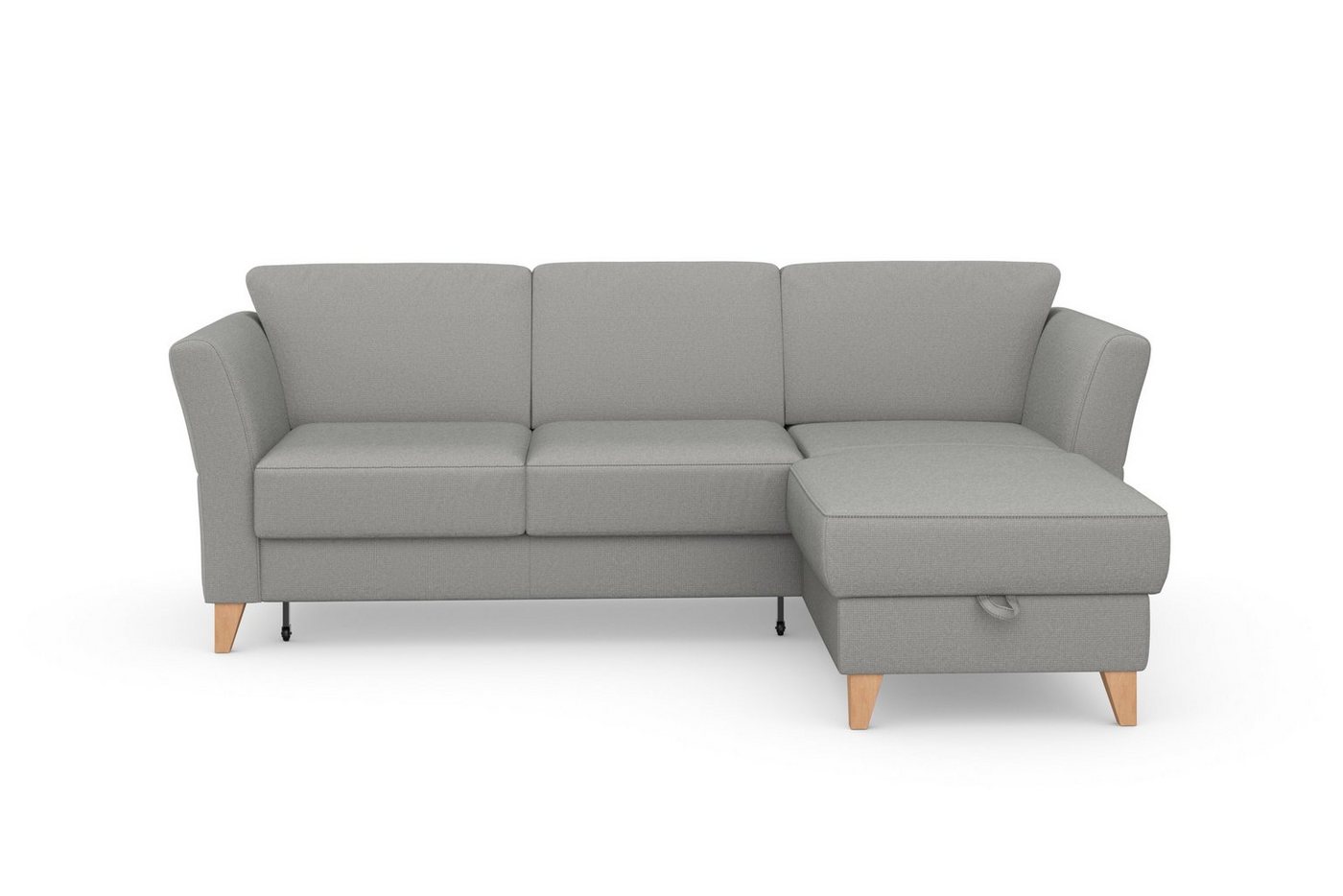 sit&more Ecksofa Visby L-Form, Wahlweise mit Bettfunktion und Bettkasten, frei im Raum stellbar von sit&more