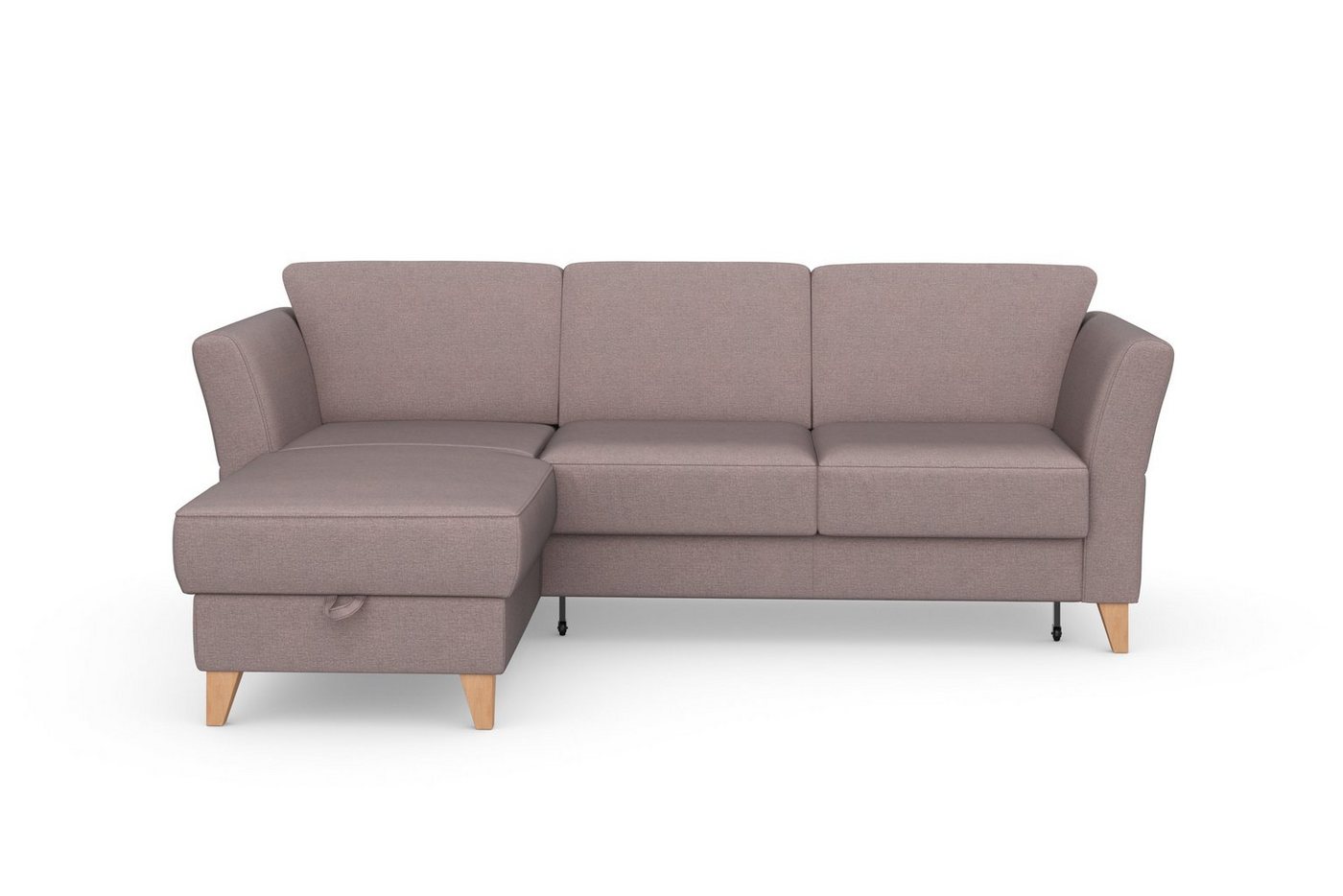 sit&more Ecksofa Visby L-Form, Wahlweise mit Bettfunktion und Bettkasten, frei im Raum stellbar von sit&more