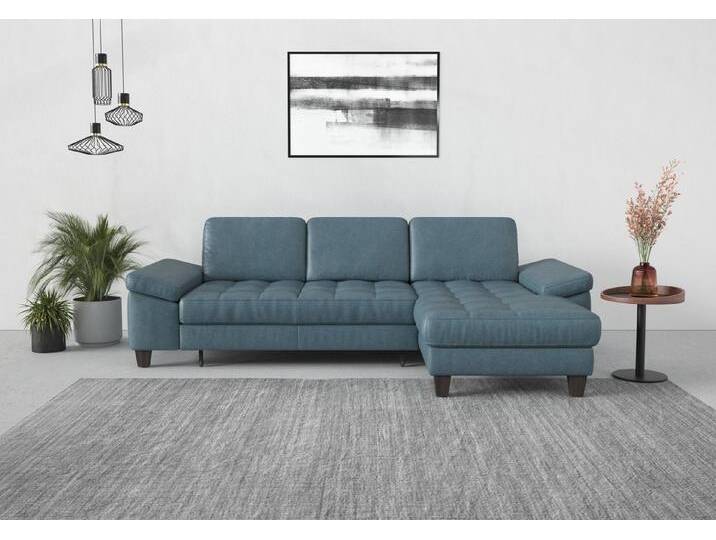 sit&more Ecksofa Westham L-Form, Recamiere, mit oder ohne Bettfunktion, Bettkasten, Füße wengefarben, blau sit&more Ecksofa Westham L-Form, Recamiere, mit oder ohne Bettfunktion, Bettkasten, Füße wengefarben, blau von sit&more