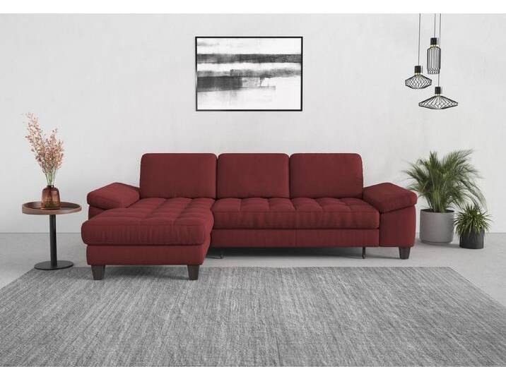 sit&more Ecksofa Westham L-Form, Recamiere, mit oder ohne Bettfunktion, Bettkasten, Füße wengefarben, rot sit&more Ecksofa Westham L-Form, Recamiere, mit oder ohne Bettfunktion, Bettkasten, Füße wengefarben, rot von sit&more