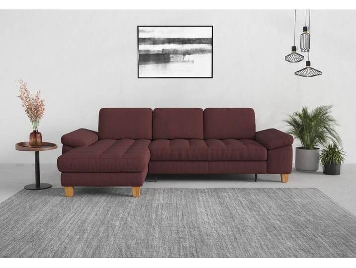 sit&more Ecksofa Westham L-Form, mit Recamiere, mit oder ohne Bettfunktion, Bettkasten, Füße Eiche, rot sit&more Ecksofa Westham L-Form, mit Recamiere, mit oder ohne Bettfunktion, Bettkasten, Füße Eiche, rot von sit&more