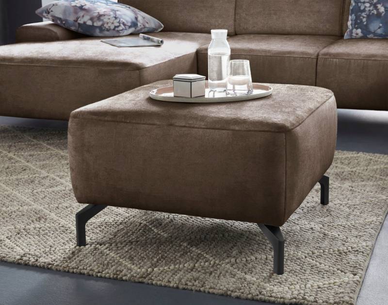 sit&more Hocker Gizeh, Fußhöhe 15 cm, wahlweise in 2 unterschiedlichen Fußfarben von sit&more