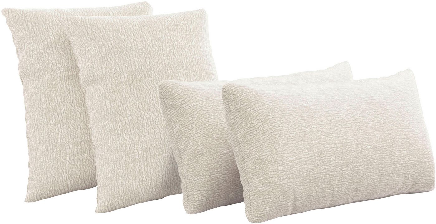 sit&more Polsterauflage Neapel, (Set, 1 St., Dekokissen 4 Stück im Set (2*Größe 50/50 und 2*Größe 60/40), 4 Stück im Set von sit&more