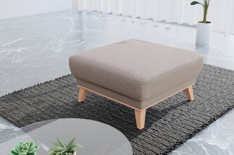 sit&more Polsterhocker Lavida, Mit elegantem Holzrahmen von sit&more