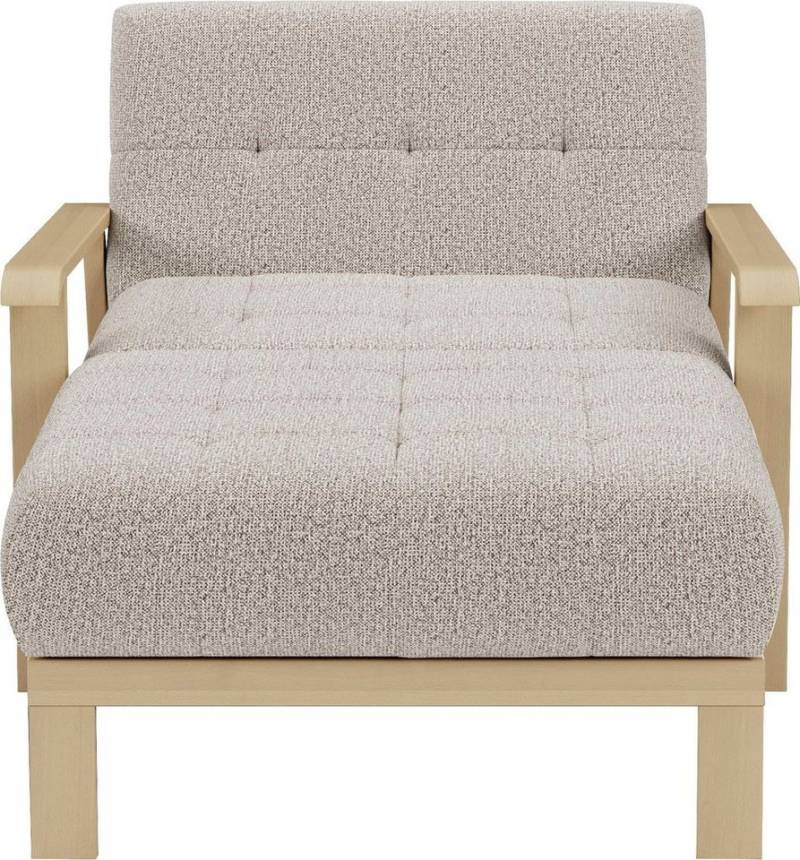 sit&more Recamiere Billund, Armlehnen aus Buchenholz in natur, verschiedene Bezüge und Farben von sit&more