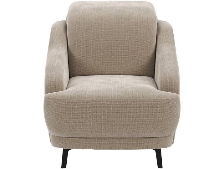 sit&more Sessel Blues (1-St), mit Metallfüßen, schwarz-matt, beige, beige von sit&more