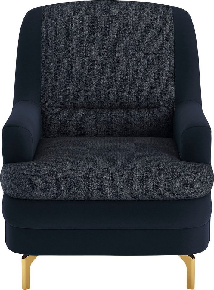 sit&more Sessel Orient, inkl. 1 Zierkissen mit Strass-Stein, goldfabene Metallfüße von sit&more