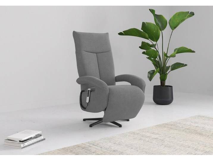 sit&more TV-Sessel Amica, grau, mit 2 Motoren-mit Akku-mit Aufstehhilfe-mit Drehfunktion-mit Kopfteilverstellung, grey von sit&more