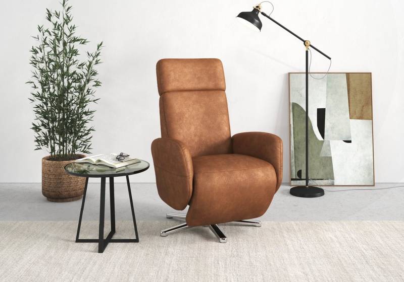 sit&more TV-Sessel Grenoble, inkl. Kopfteilverstellung und kabelgebundener Fernbedienung, wahlweise mit 2 Motoren und Akku und Aufstehhilfe von sit&more