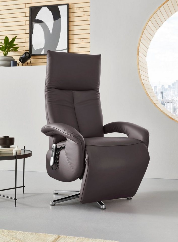 sit&more TV-Sessel Tycoon mit Kopfteilverstellung und 360° Drehfunktion, wahlweise manuell oder elektrischer Funktion, auch mit Akku (kabellos) von sit&more