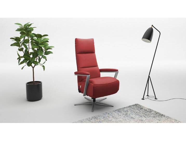 sit&more TV-Sessel Vario Comfort, inkl. Kopfteilverstellung & 360 Grad Drehfunktion, inkl. Herz-Waage-Funktion & 3 Motoren, Höhe der Armlehnen 62cm, rot von sit&more