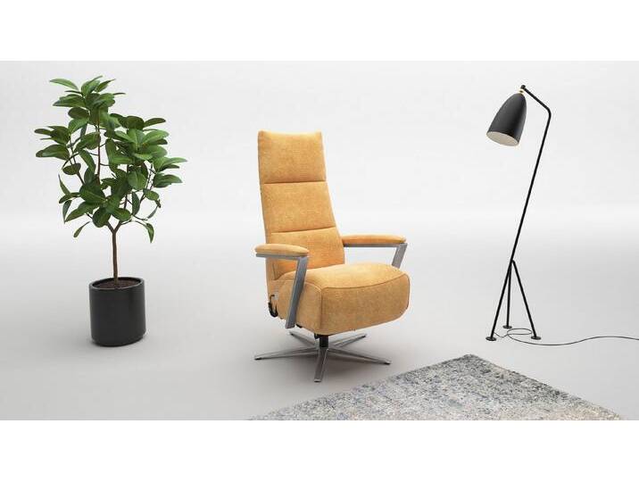 sit&more TV-Sessel Vario Comfort, inkl. Kopfteilverstellung & 360 Grad Drehfunktion, inkl. Herz-Waage-Funktion & 3 Motoren, Höhe der Armlehnen 64cm, gelb von sit&more