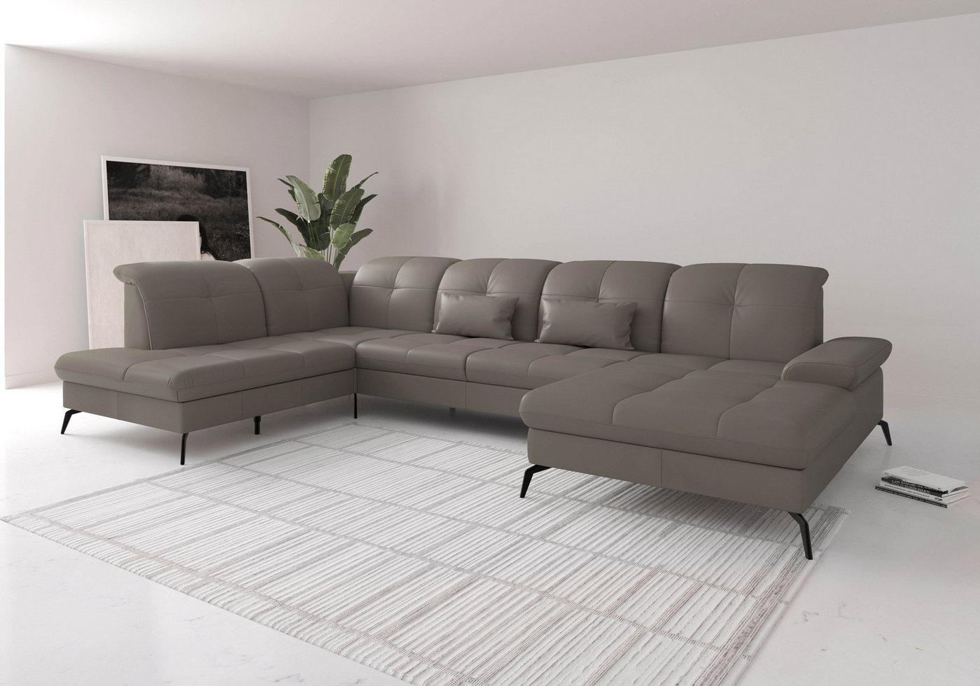 sit&more Wohnlandschaft Amica, inkl Sitztiefenverstellung und Armteilverstellung von sit&more