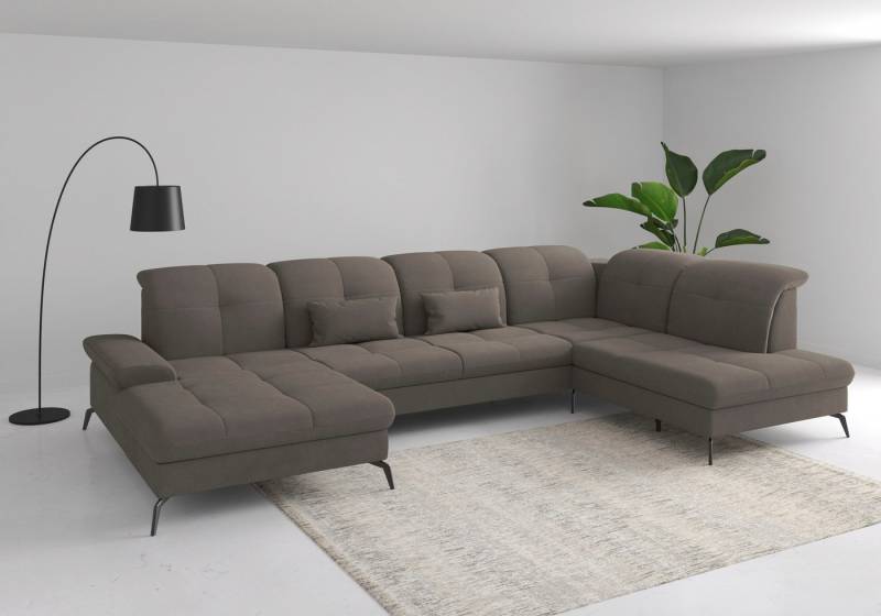 sit&more Wohnlandschaft Amica, inkl Sitztiefenverstellung und Armteilverstellung von sit&more