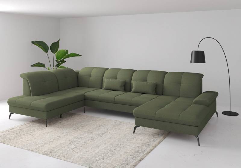 sit&more Wohnlandschaft Amica, U-Form, inkl. Sitztiefenverstellung und Armteilverstellung, wahlweise mit Kopfteilverstellung, Bettfunktion und Bettkasten von sit&more