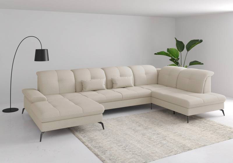 sit&more Wohnlandschaft Amica, inkl Sitztiefenverstellung und Armteilverstellung von sit&more