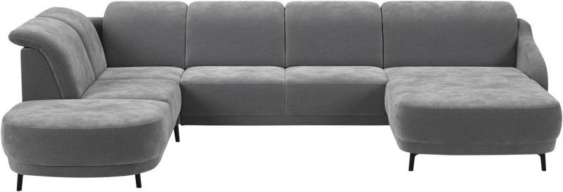 sit&more Wohnlandschaft Blues U-Form, inkl. Kopfteilverstellung, wahlweise mit Klapptisch und USB von sit&more